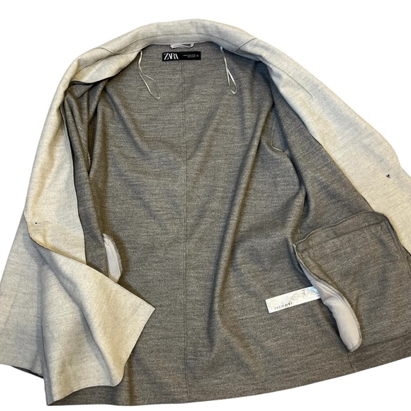 Zara Soft Turn-Down Collar Jacket Mink Marl - Picture 10 of 10